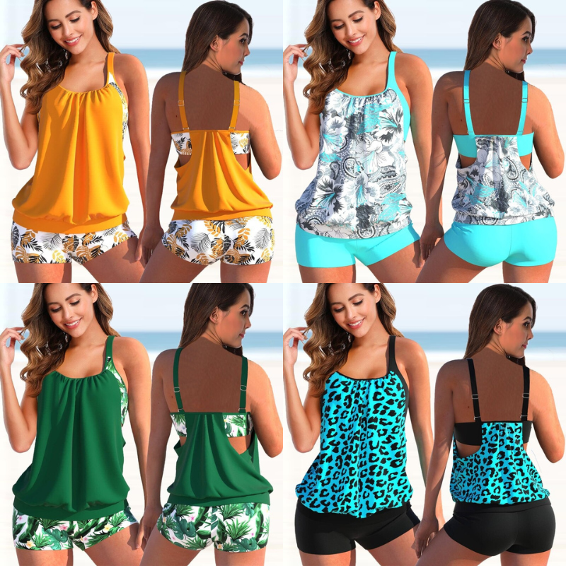 Serafina™ - Stretchable Tankini Set with Statement Prints