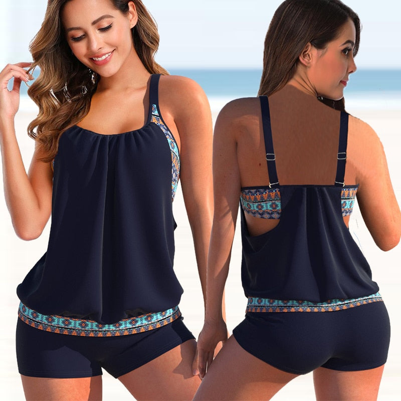 Serafina™ - Stretchable Tankini Set with Statement Prints